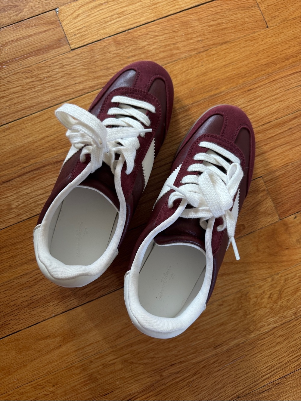 a new day Burgundy and White Women's Sneakers